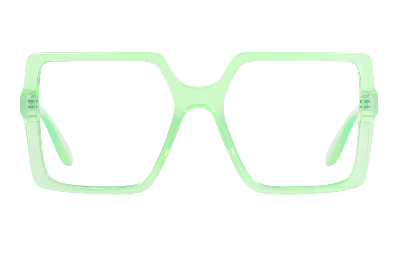 HEDDA transp light green Reading Glasses Available