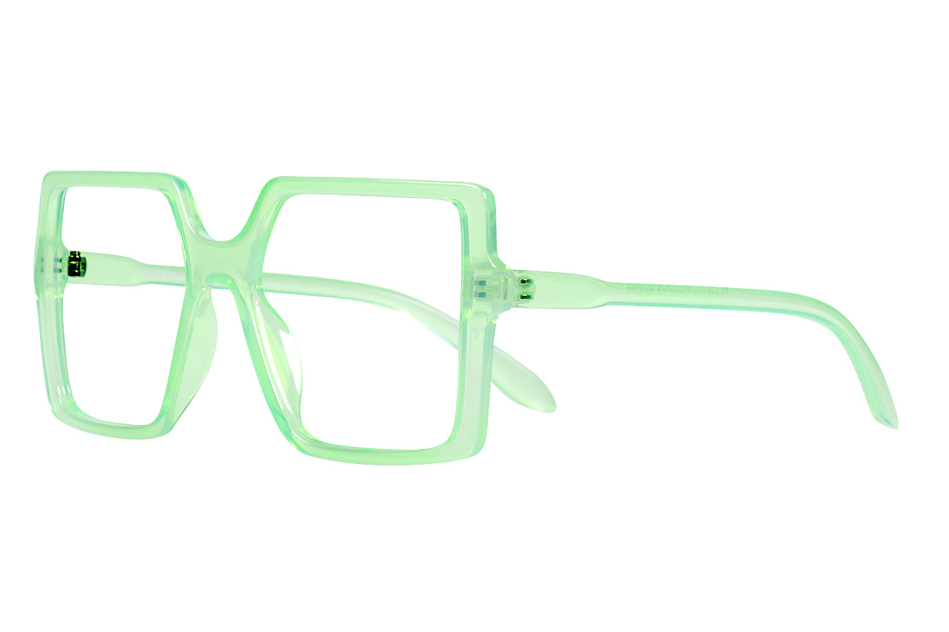 HEDDA transp light green Reading Glasses Available