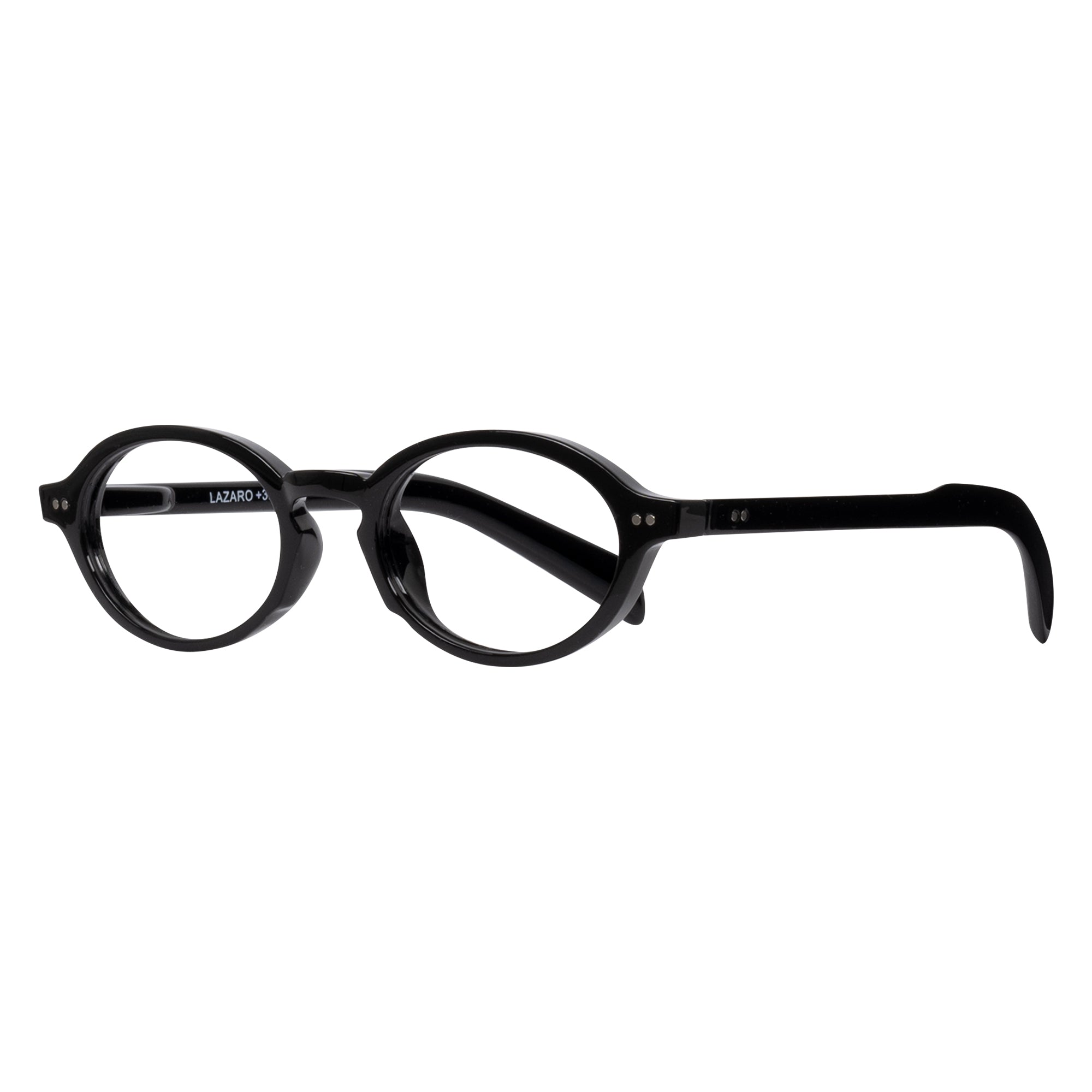 LAZARO solid black Reading Glasses NEW trend MUST HAVE