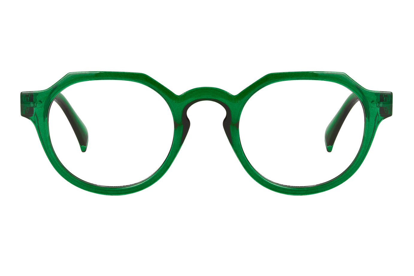 AGATON transp dark green Reading Glasses
