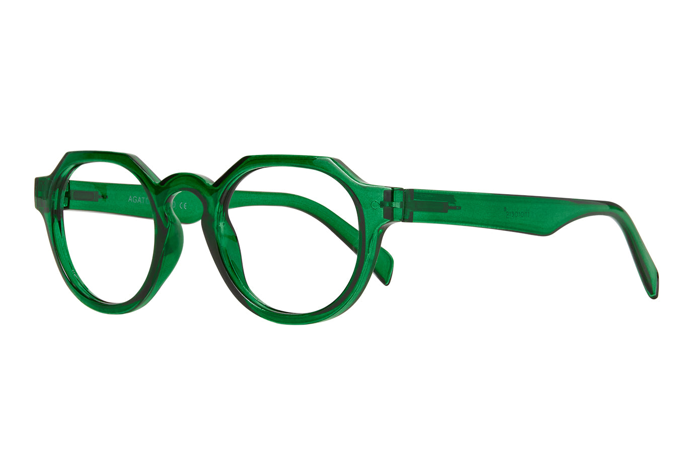 AGATON transp dark green Reading Glasses