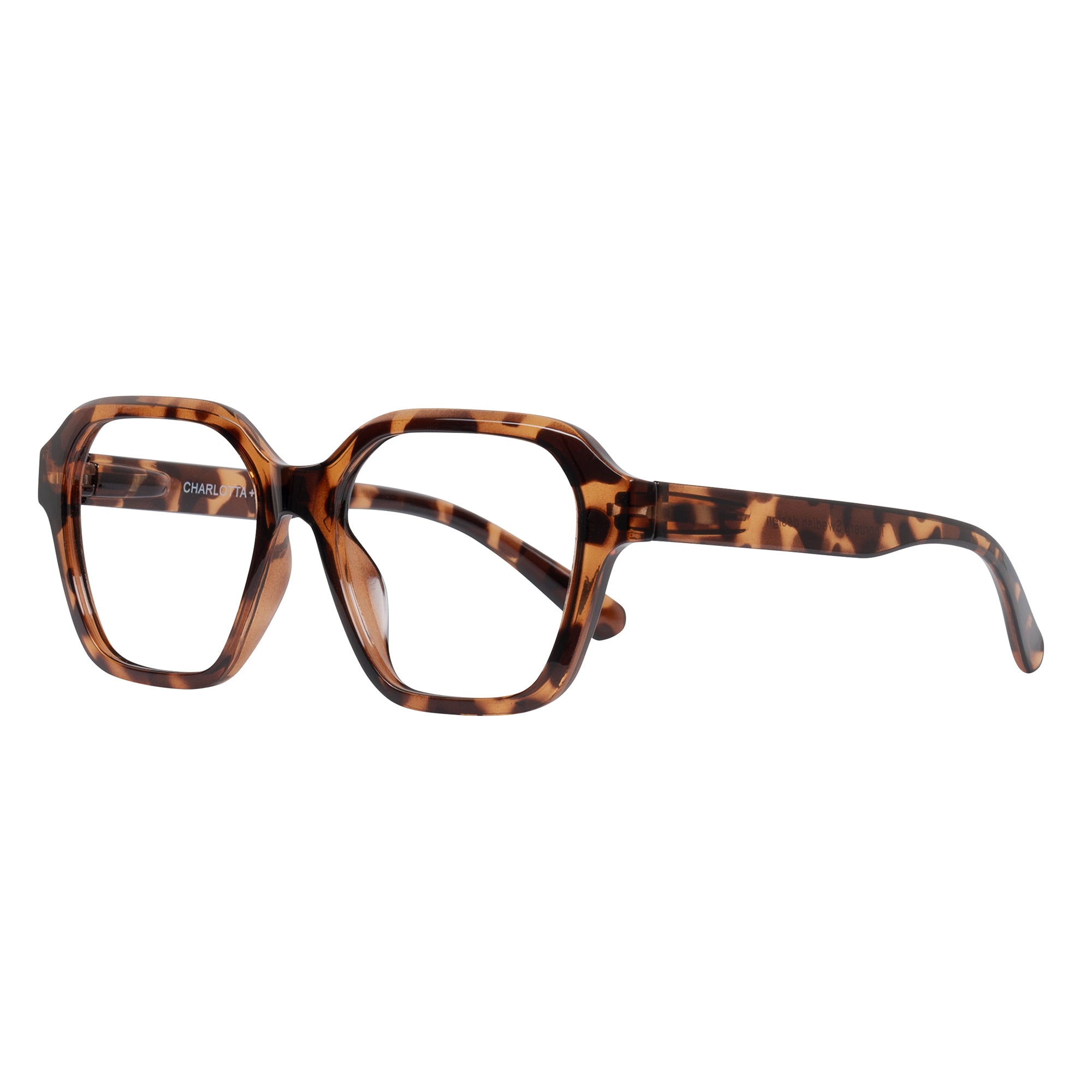 CHARLOTTA turtle brown bottom milky Reading Glasses NEW