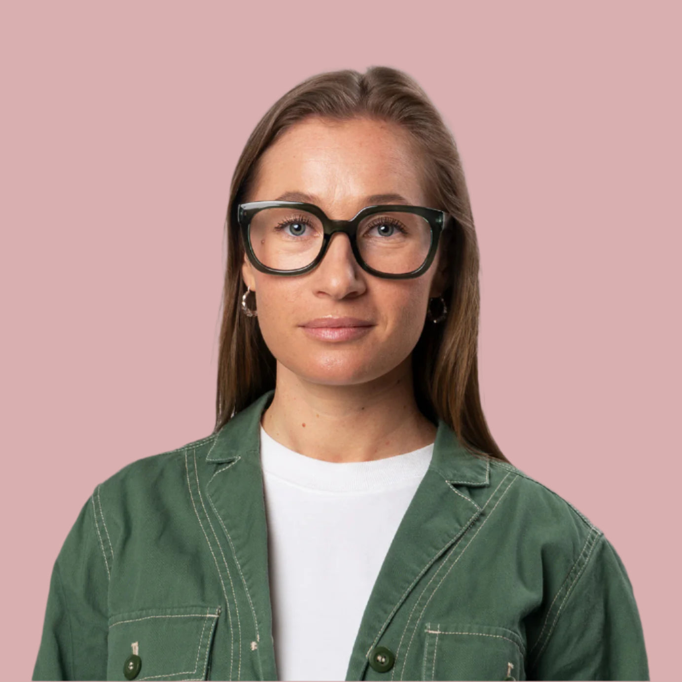 DALILIA transp grey-green Reading Glasses. ÅTER I LAGER