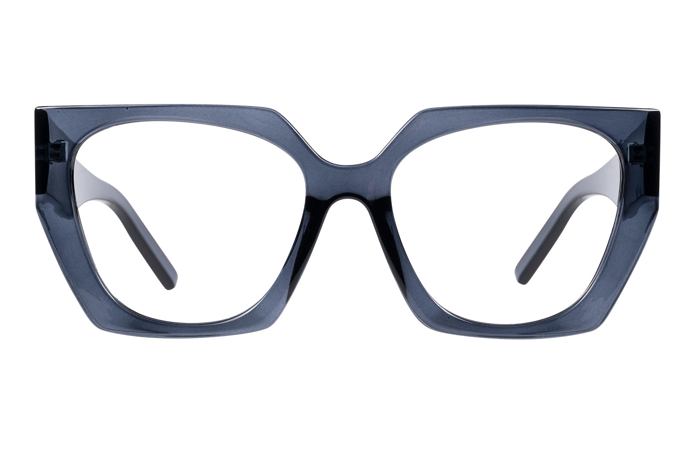 GARCELLE transp blue-grey Reading Glasses. Populär.