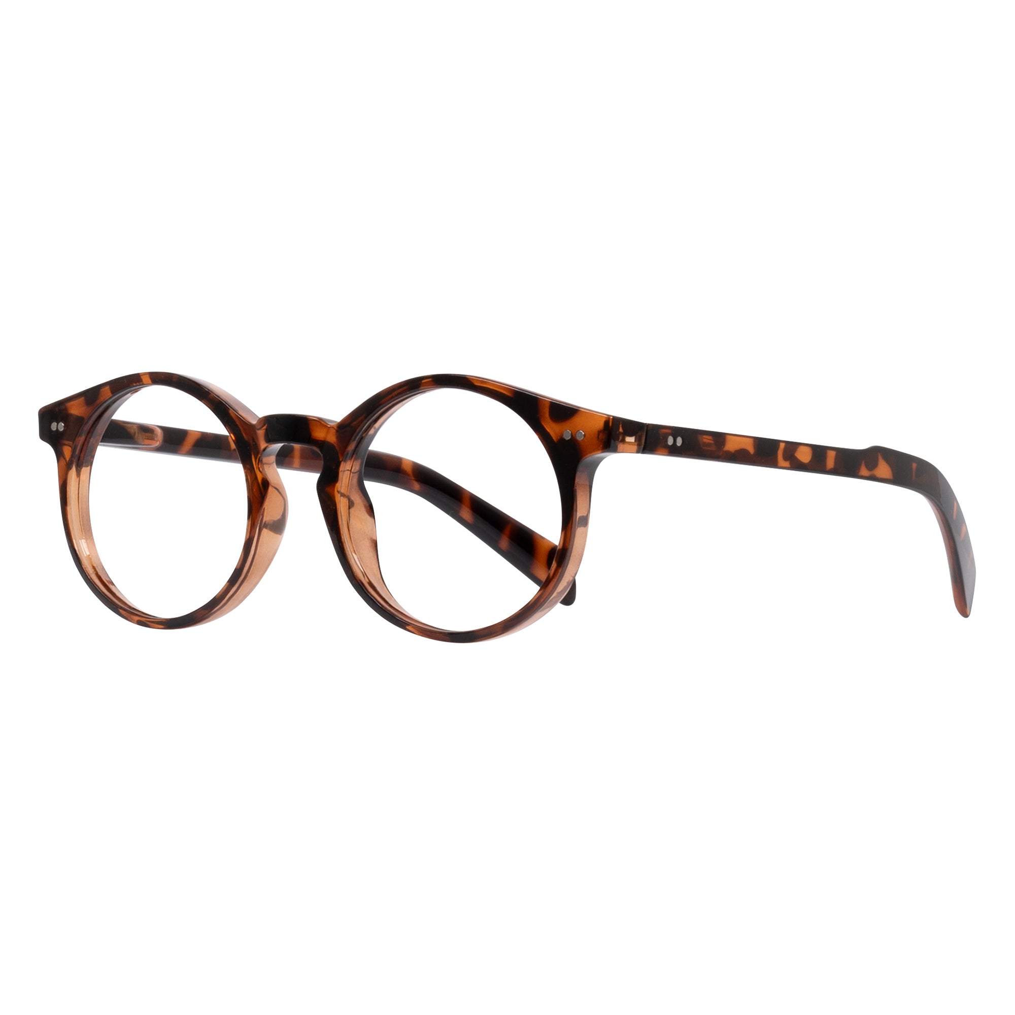 HANS turtle brown botton milky Reading Glasses