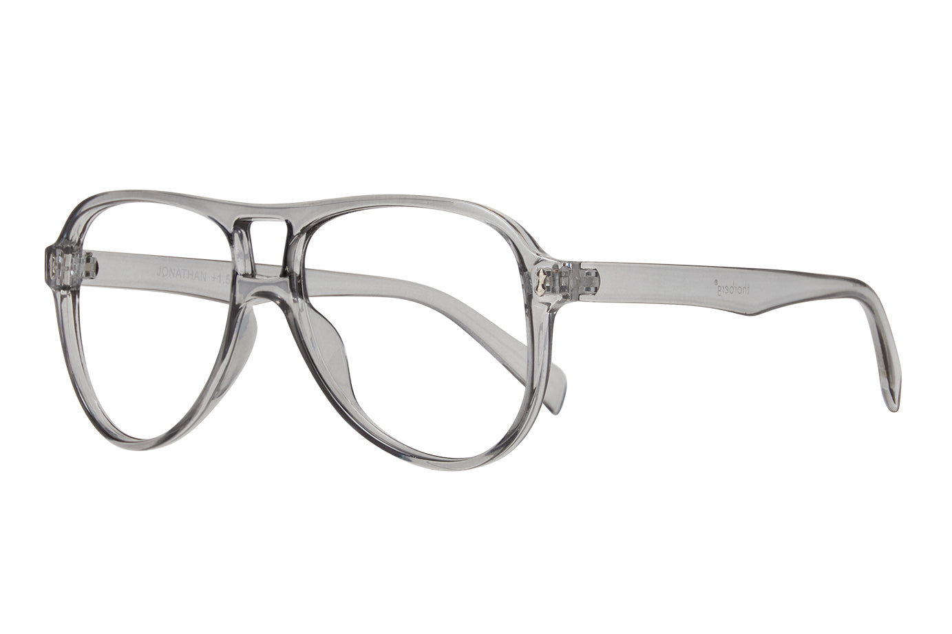 JONATHAN transp grey Reading Glasses. Favorit.