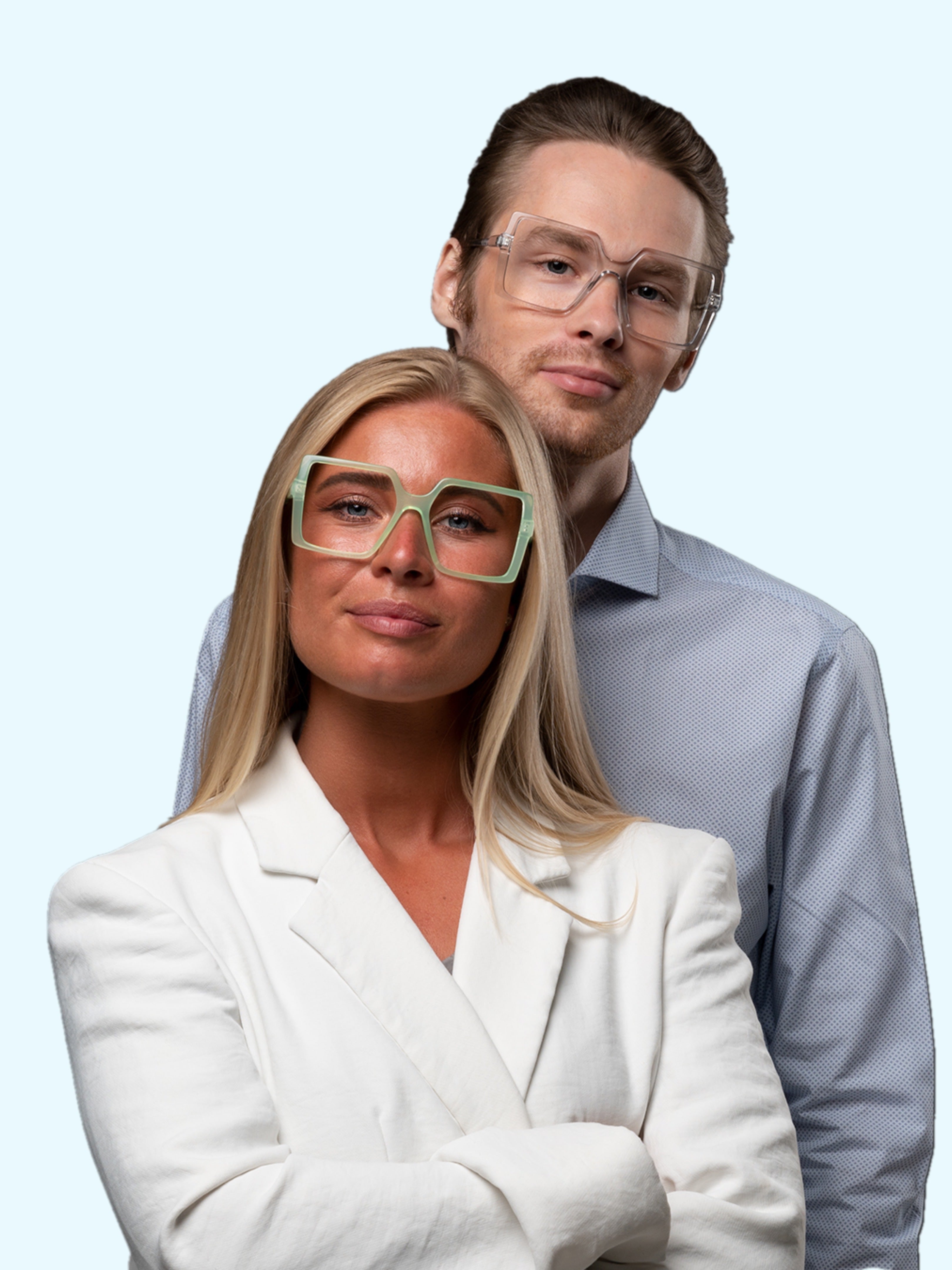 ORIA transp. light cool gray Reading glasses