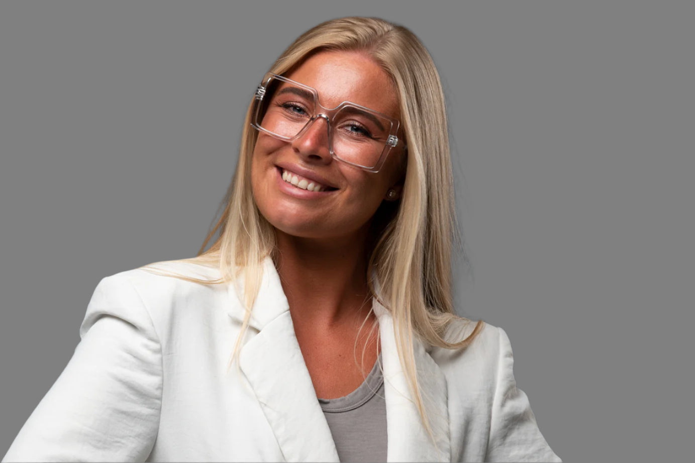 ORIA transp. light cool gray Reading glasses