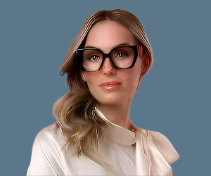 GARCELLE transp blue-grey Reading Glasses. Populär.