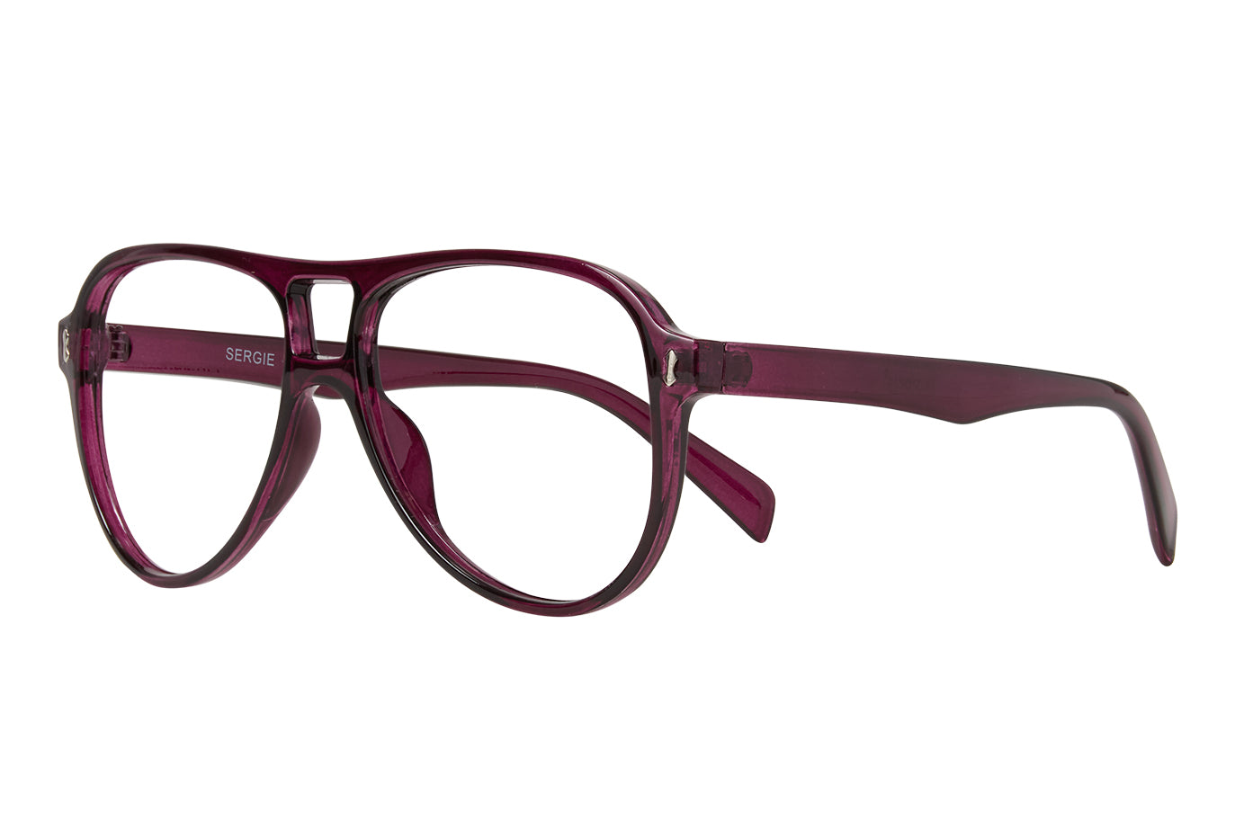 SERGIE transp bordeaux Reading Glasses.