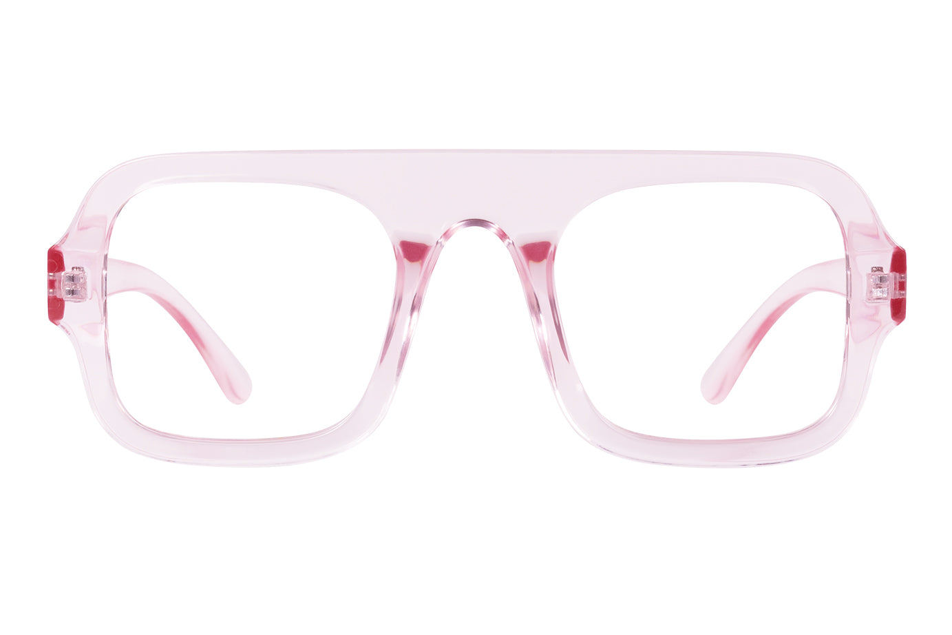 SIGGE transp. pink Reading Glasses. Få kvar i lager!