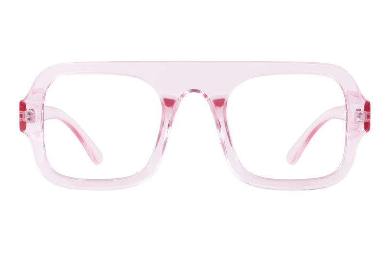 SIGGE transp. pink Reading Glasses NYHET