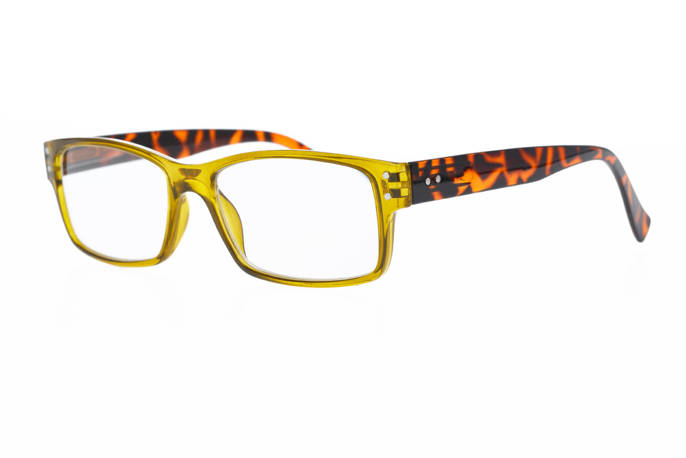 HUBERT olive-demi brown Reading Glasses 50% OFF get left in stock