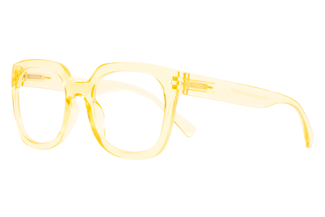 MAGDA transp golden Reading Glasses