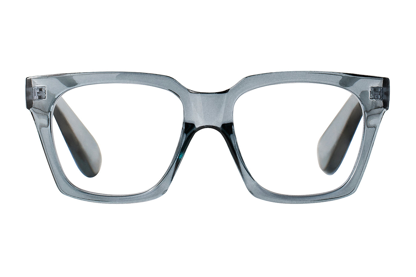 NELLY gray transp Reading Glasses