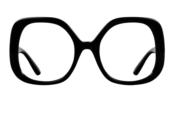 GINETTE solid black Reading glasses AW-23 (Gratis Easy Cover)