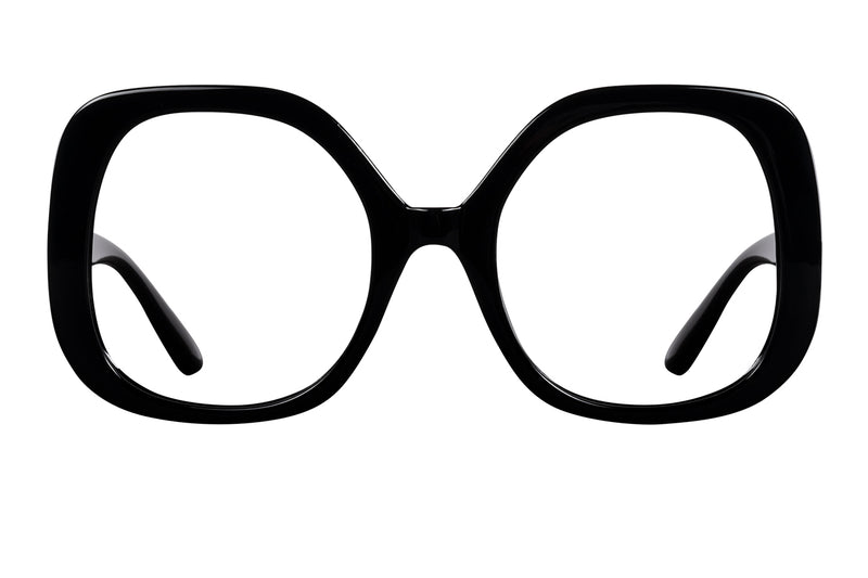 GINETTE solid black Reading glasses NYHET