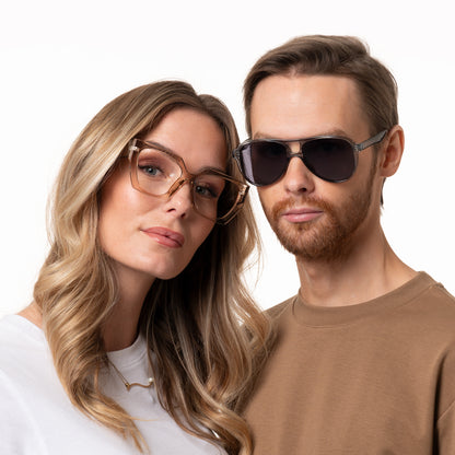 LINA transp golden Reading Glasses. NEW SS25