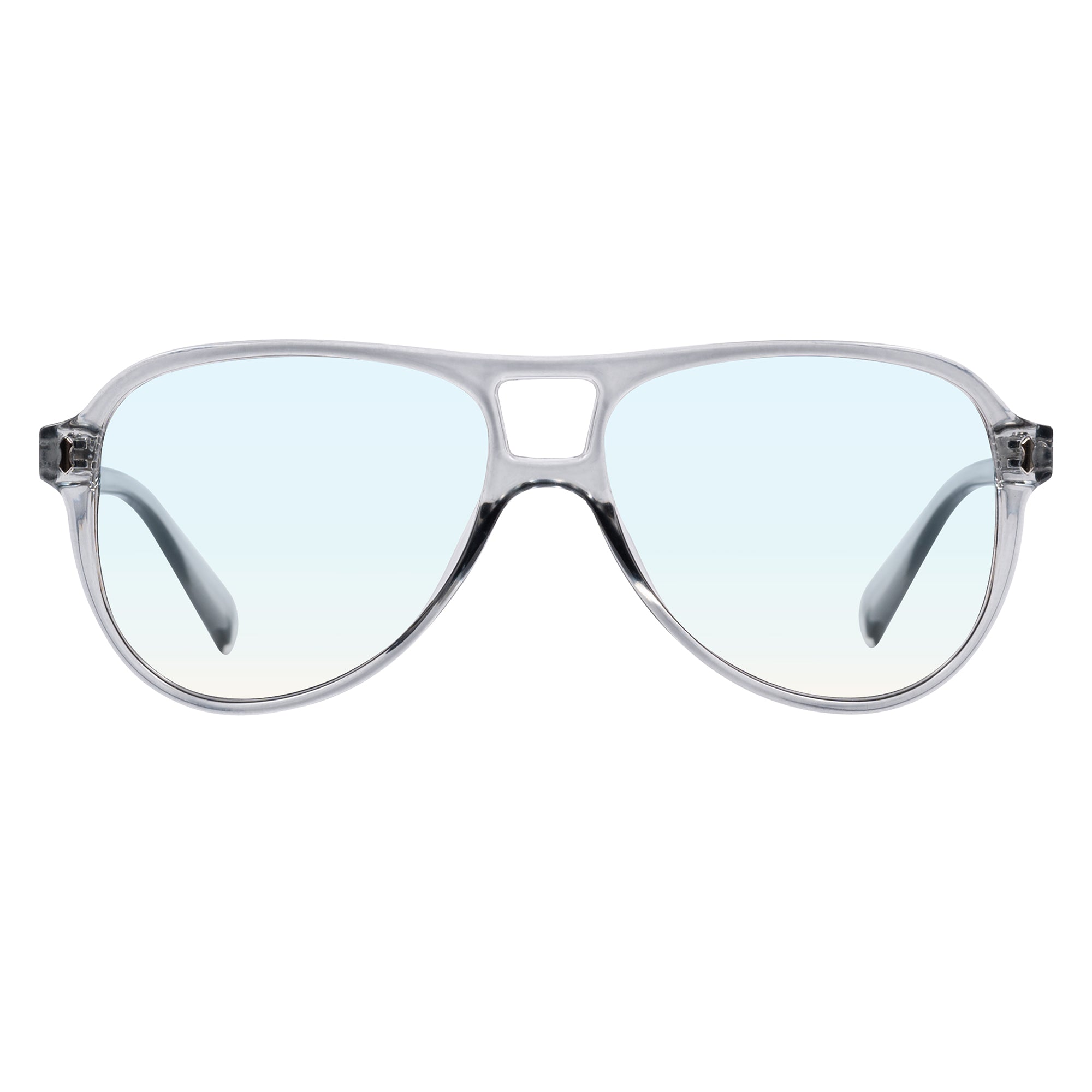 BL-JONATHAN transp gray Blue Light, terminal Reading Glasses. NEW SS25