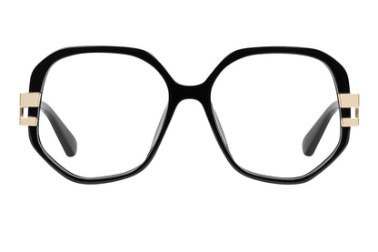 AMIE turtle solid black Reading Glasses. NYHET