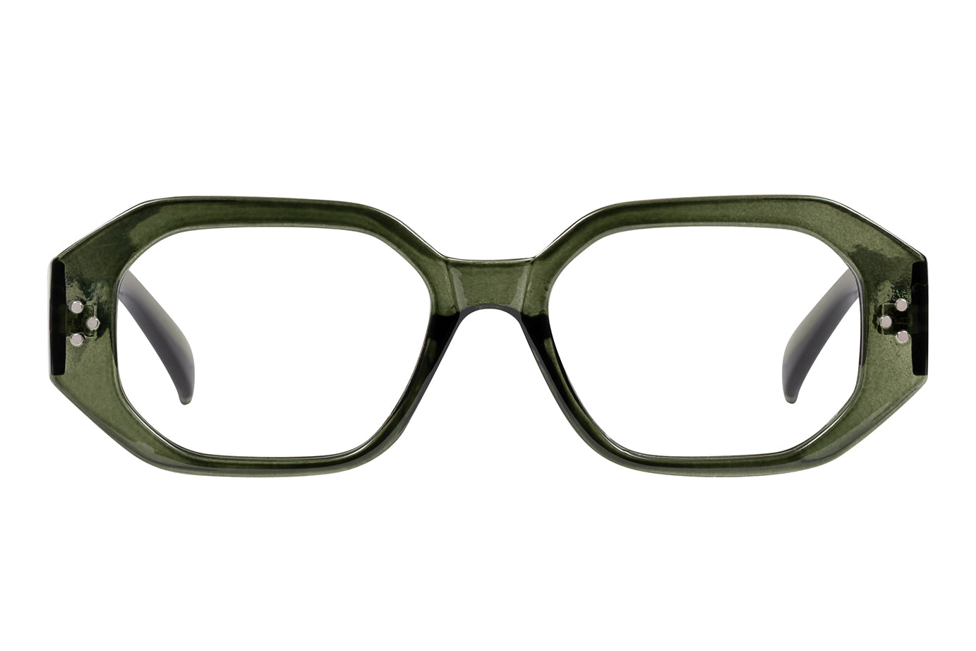 AZZURRA transp forestgreen Reading Glasses NYHET