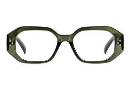 AZZURRA transp forestgreen Reading Glasses NYHET