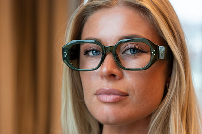 AZZURRA transp forestgreen Reading Glasses NYHET