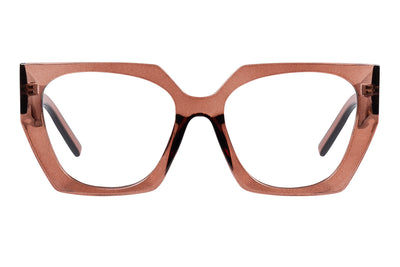 MELINDA transp mule brown Reading Glasses. NEW