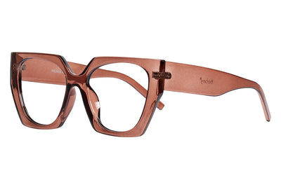 MELINDA transp mule brown Reading Glasses. NEW