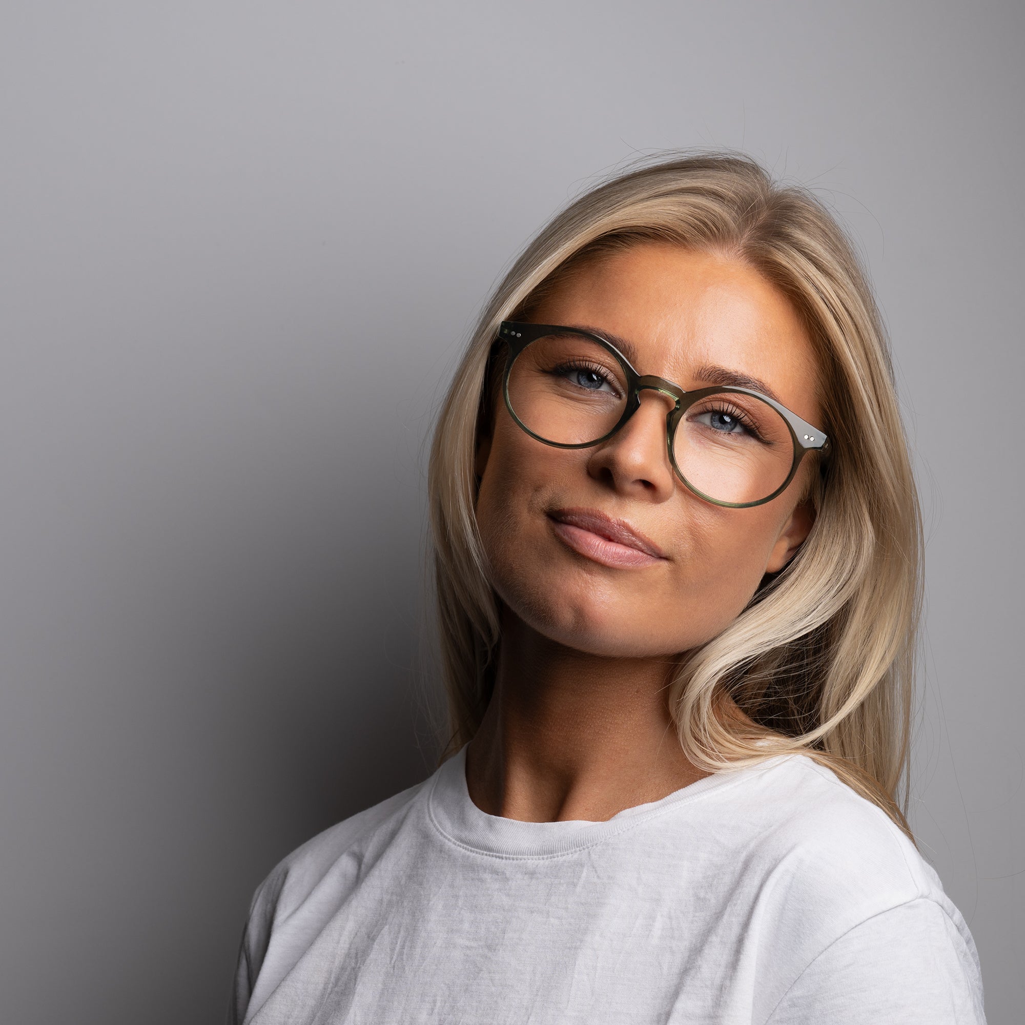 AXEL transp olive Reading Glasses