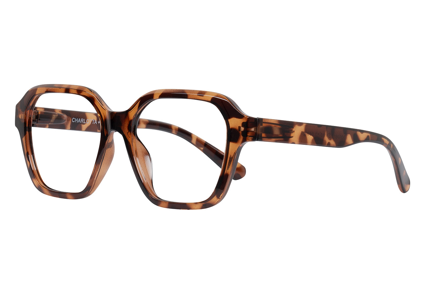 CHARLOTTA turtle brown bottom milky Reading Glasses