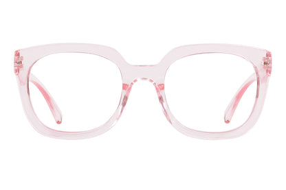 CLARA transp l pink Reading Glasses
