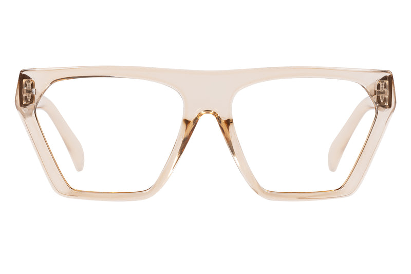 HECTOR transp golden Reading Glasses NEW AW-23 (Gratis Easy Cover)