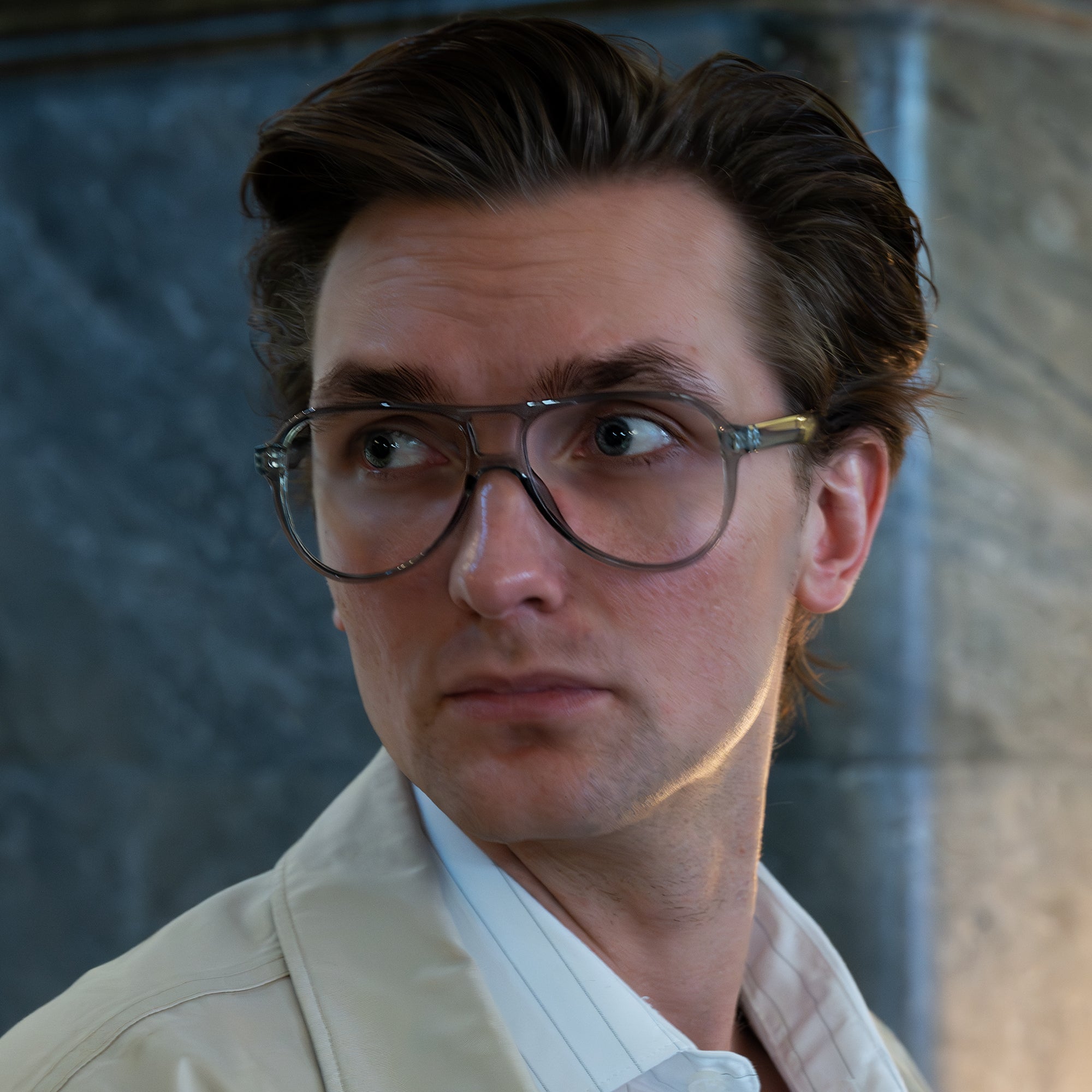JONATHAN transp grey Reading Glasses. Favorit.