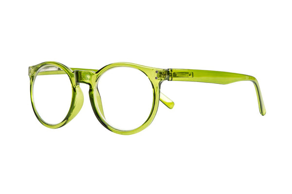 LIAM transparent olive green Reading glasses. SLUT SÅLD