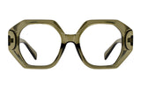 RACHELE transp. olive Reading glasses NEW AW-23 (Gratis Easy Cover)