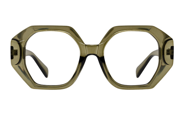 RACHELE transp. olive Reading glasses NEW AW-23