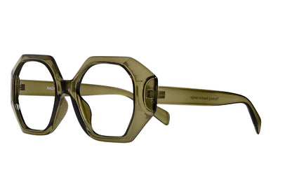 RACHEL transp. olive Reading glasses. SALE 25%. Keep in stock.