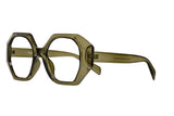 RACHELE transp. olive Reading glasses