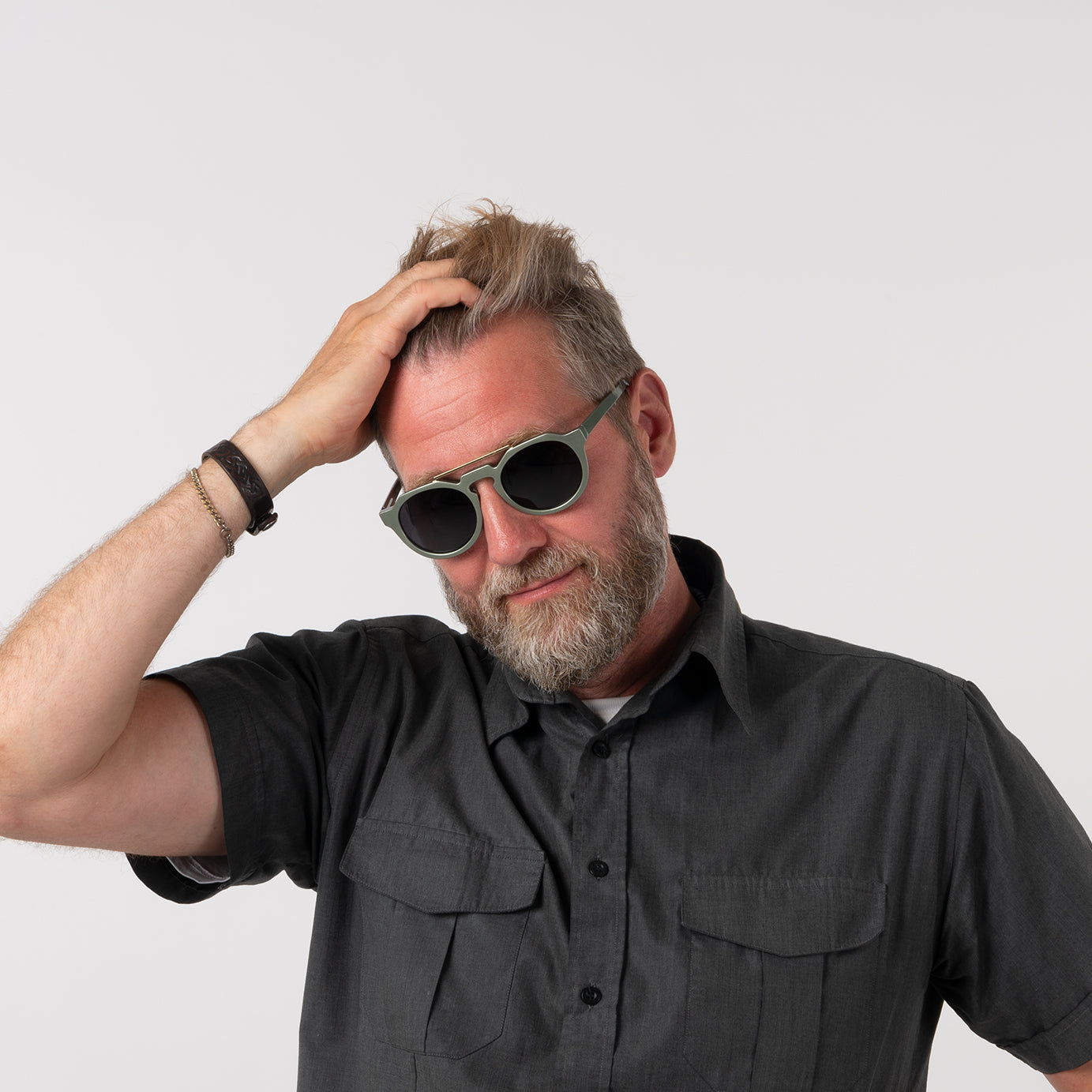 SB-EMERLY green pearl Sunglasses with Lens Power