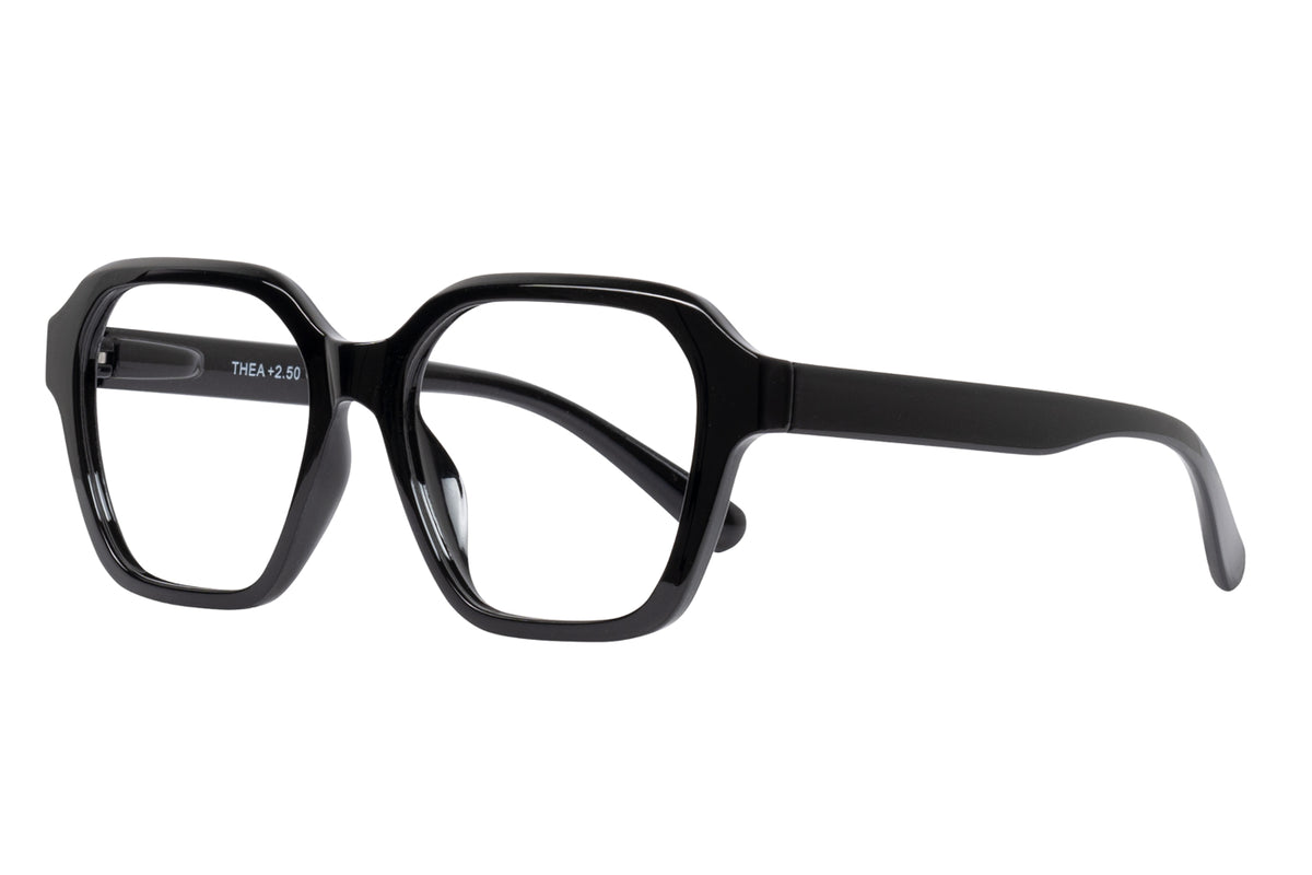 THEA solid black Reading Glasses NEW