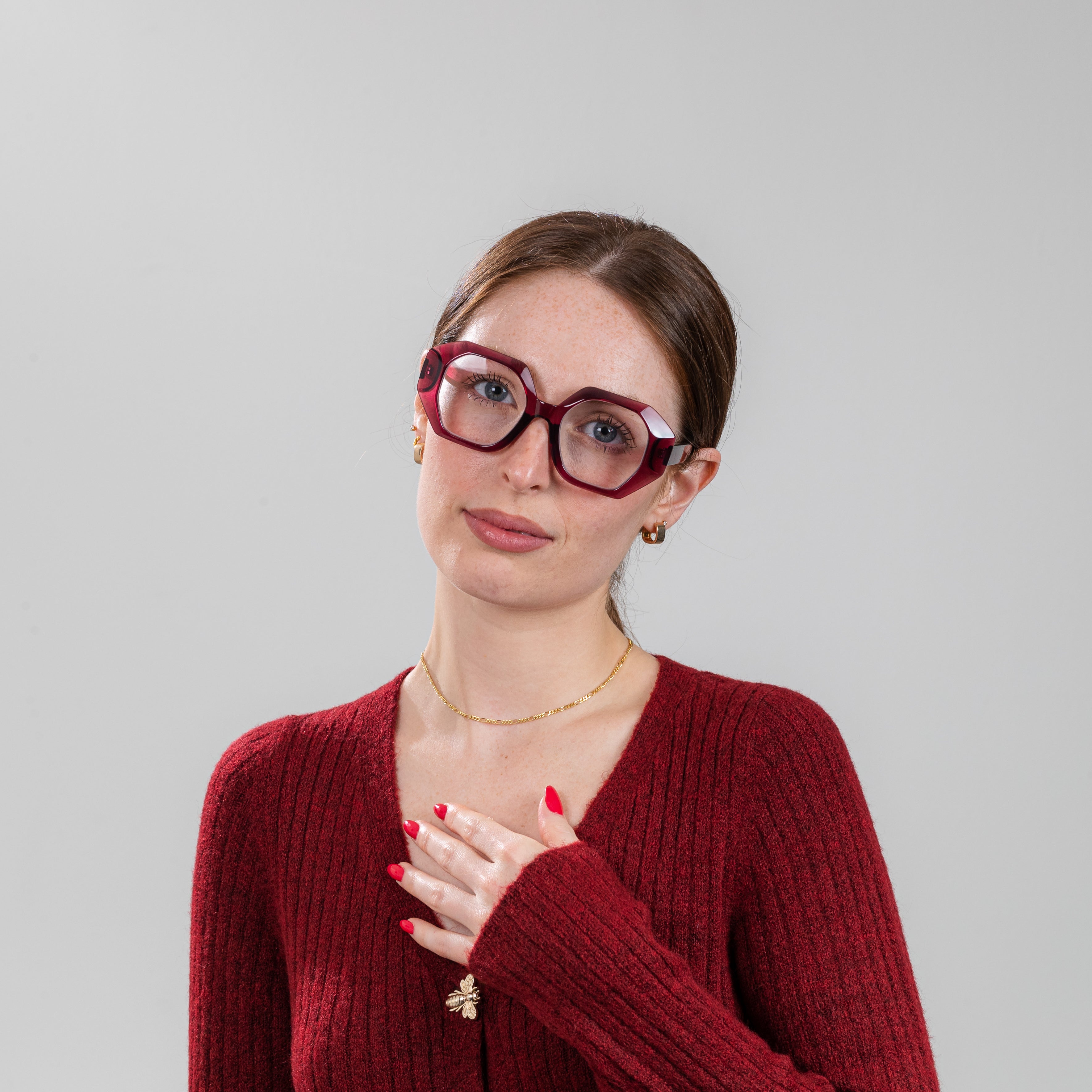 MONIQUE transp. bordeaux Reading Glasses NEW