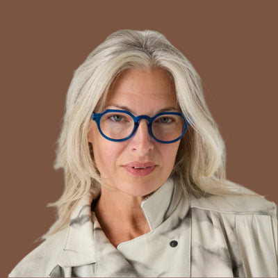 RICH transp blue Reading Glasses NEW