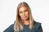 MAGDA transp golden Reading Glasses