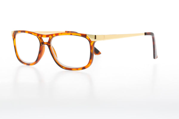 LEIF turtle brown-gold Reading Glasses 25% Rabatt