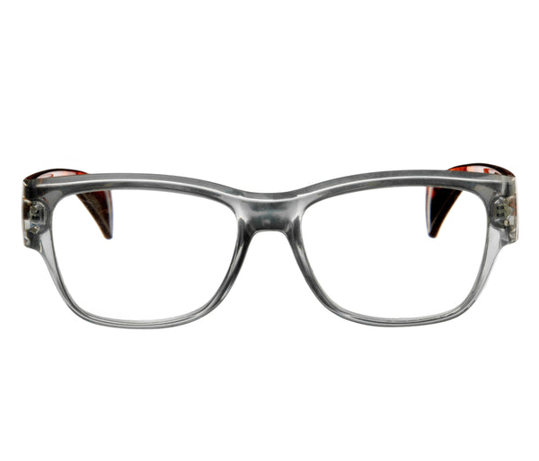 ALEXIA Transp. Light Grey-Turtle Brown Reading Glasses 50% Rabatt