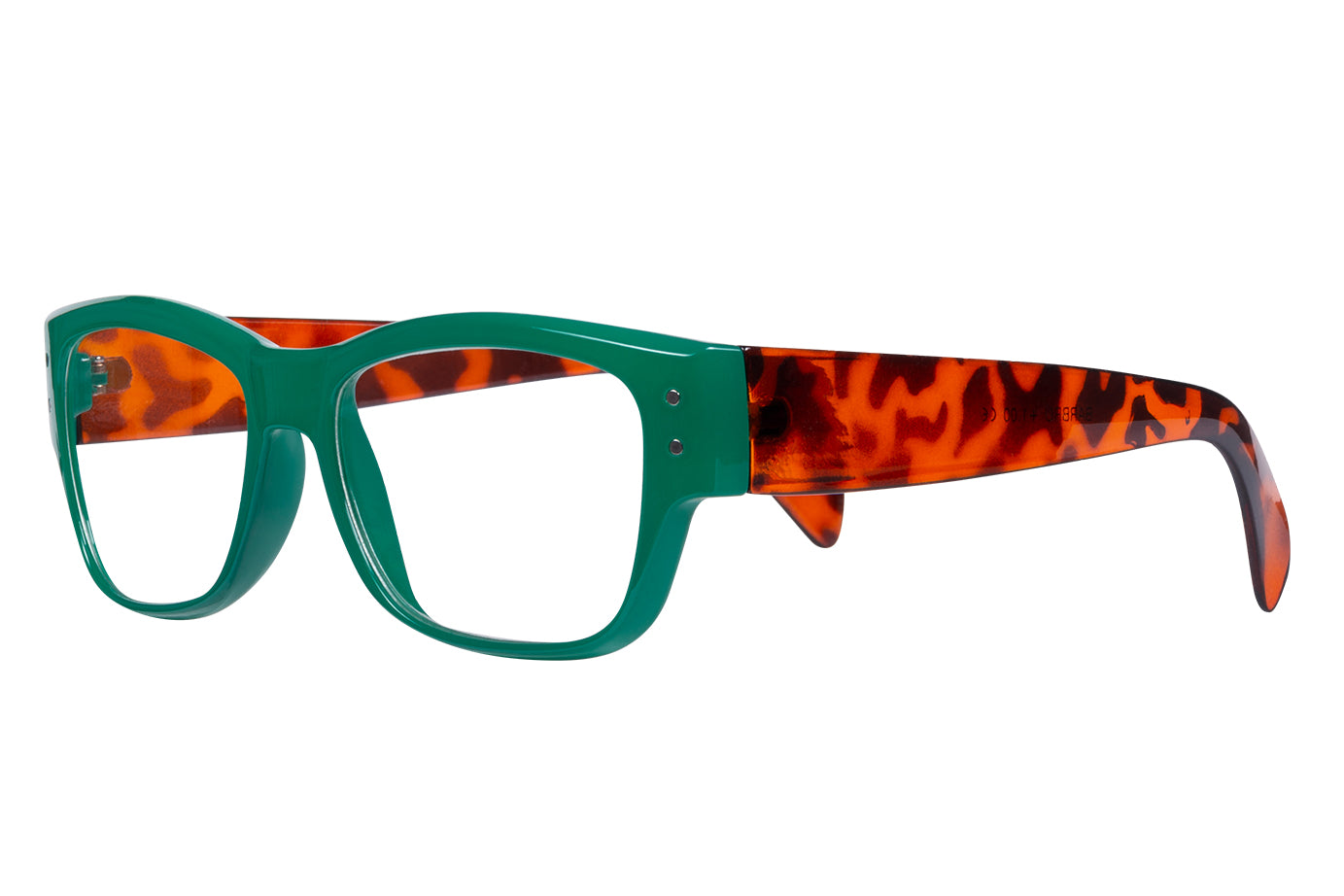 BARBRO milky turquoise-turtle brown Reading Glasses 25% OFF