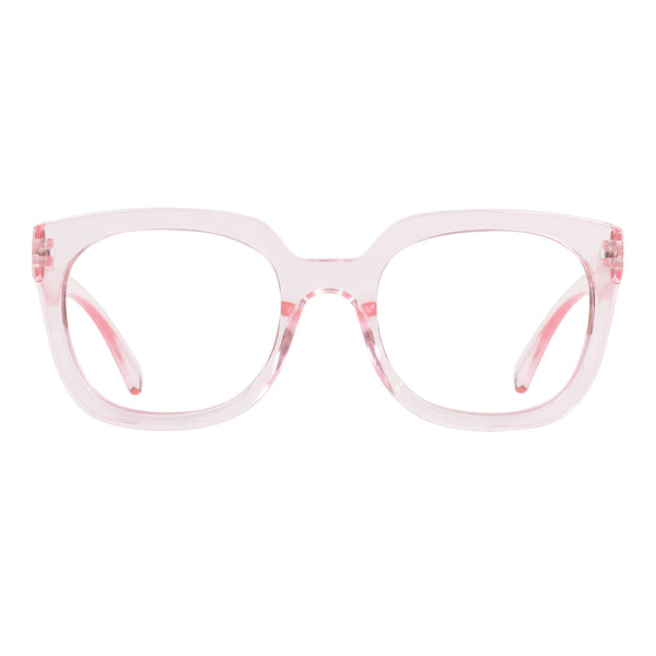 CLARA transp l pink Reading Glasses