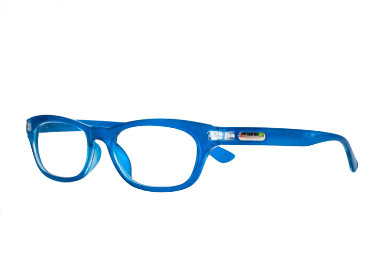 FREJA metallic blue Reading Glasses 50% RABATT få kvar i lager