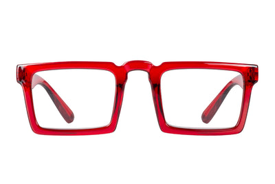 GIOVANNI Transp. red Reading Glasses only 5pcs +1.0 in stock